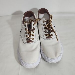 Ralph Lauren White and Brown Sneakers